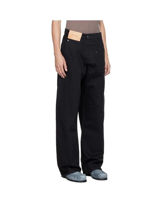 J.W. Anderson Black Twisted Workwear Jeans for men