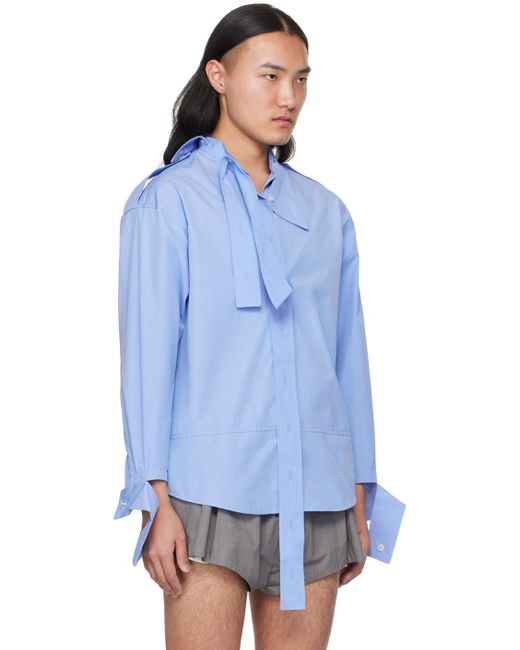 MERYLL ROGGE Blue Deconstructed Shirt for men