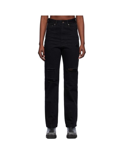 we11done Black Distressed Jeans