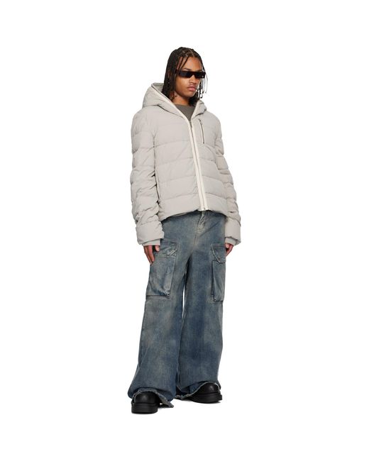 Rick Owens Multicolor Off- Concordians Quilted Down Jacket for men