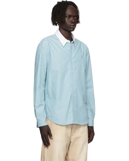 Acne Blue Button-Up Shirt for men