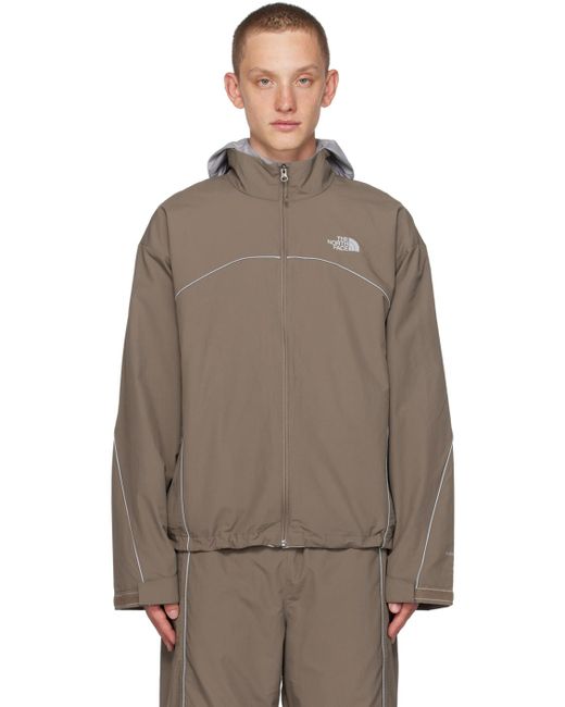 The North Face Brown Tek Piping Wind Jacket for men