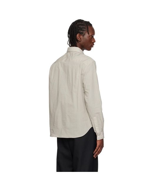 Maison Kitsuné Black Handwriting Casual Shirt for men