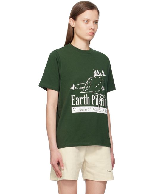 Museum of peacequiet t-shirt 'earth pilgrim' vert Museum of Peace & Quiet en coloris Green