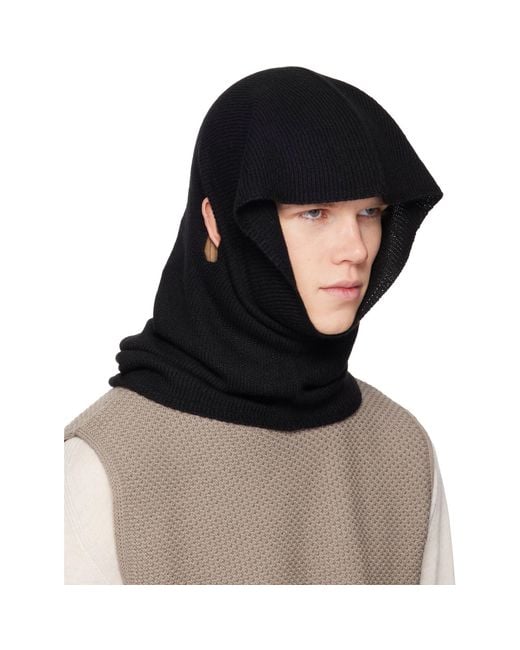 Homme Plissé Issey Miyake Black Cashmere Winter Gear Snood for men