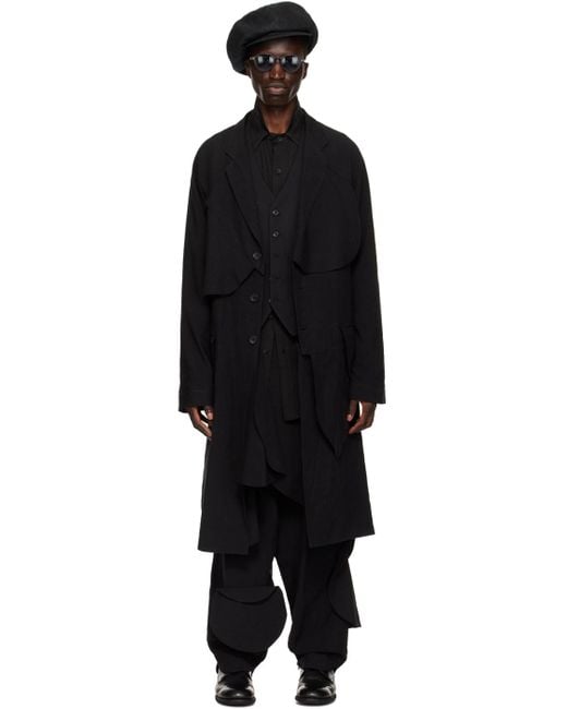 Manteau noir à panneaux - pour homme Yohji Yamamoto pour homme en coloris Black