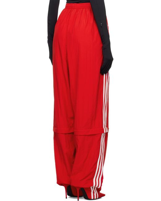 Balenciaga Red Adidas Originals Edition Pantashoes Bootstrack Pants