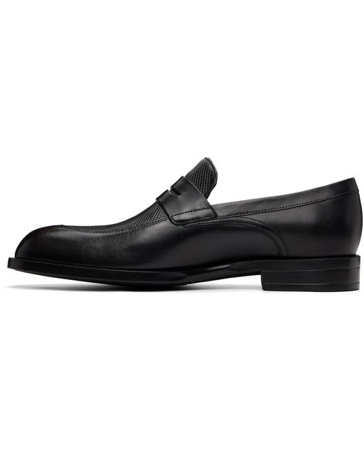 Boss Black Penny Trim Leather Loafers for men