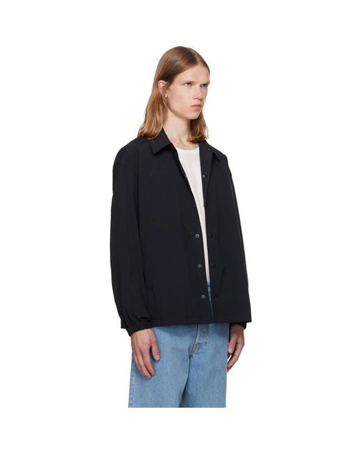 vowels Blue Coach Jacket for men