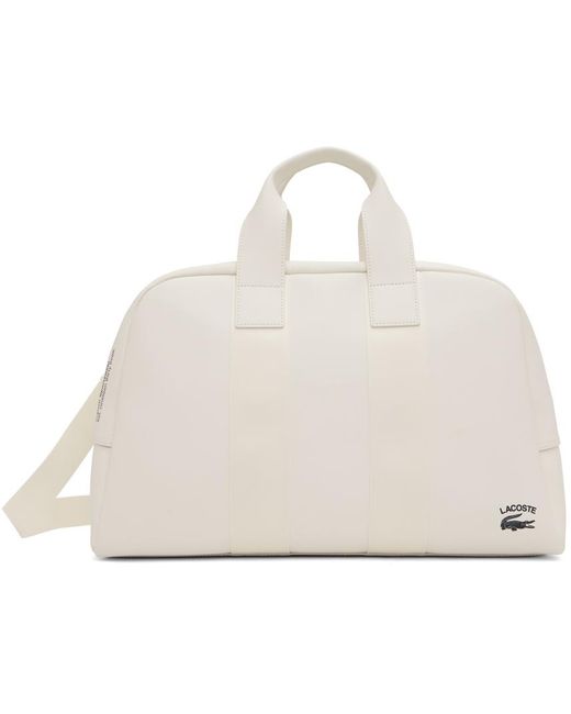 Lacoste Black White Weekend Duffle Bag for men