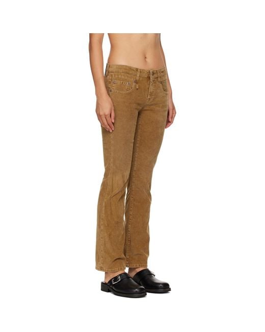 R13 Brown Boy Kick Trousers