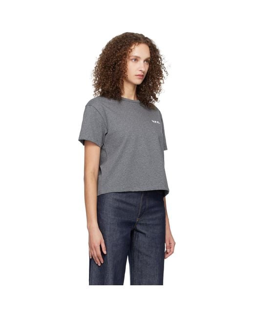 A.P.C. Black Boxy Petit 'Vpc' T-Shirt