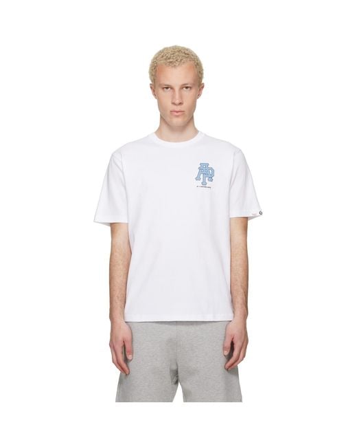 Aape By A Bathing Ape White Logo T-Shirt for men