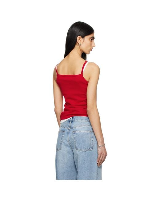Still Here Red Square Tank Top