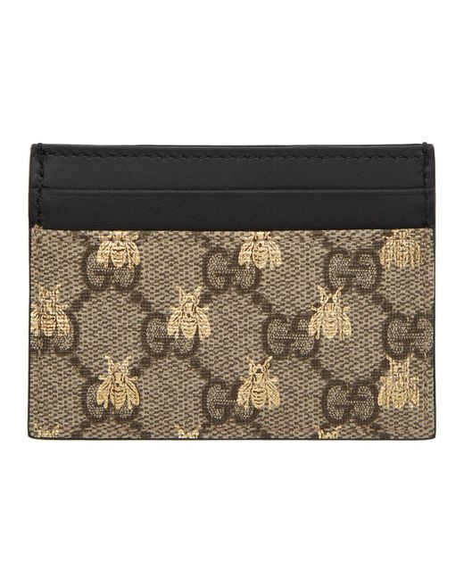 Gucci GG Supreme Bees Card Case in 