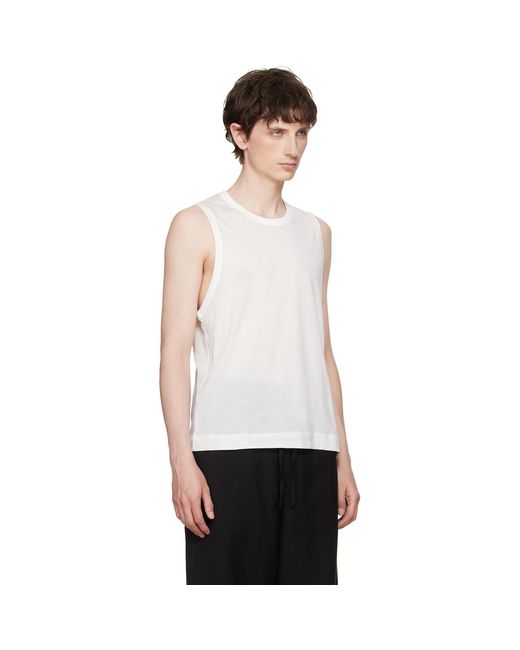 AMI White Off- 'Ami De Coeur' Classic Fit Tank Top for men