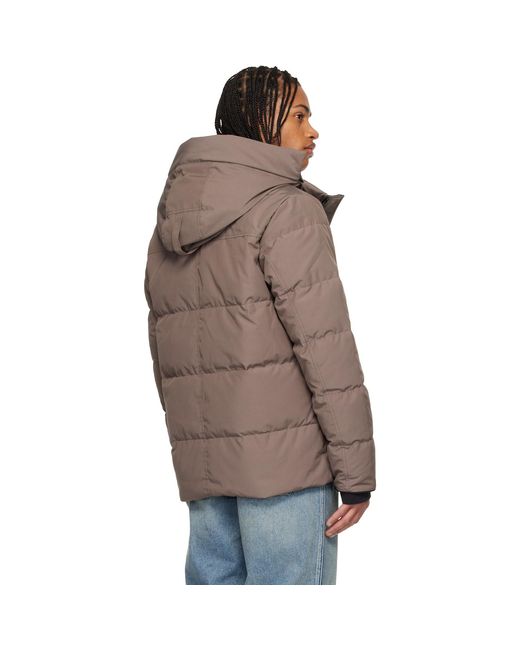Canada Goose Brown Taupe Label' Wyndham Down Jacket for men