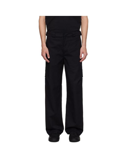 J EONGL I Black Heavyweight Cargo Pants for men