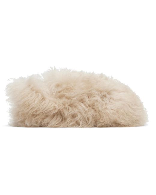 Moncler Black Snug Shearling Ballerina Flats