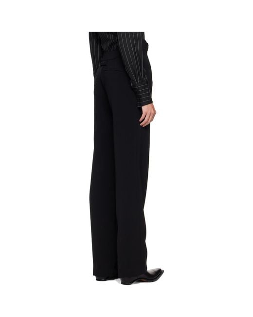 Jean Paul Gaultier Black 'The Curved Tailored' Trousers