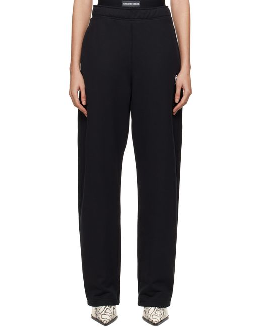 MARINE SERRE Black Moon Logo Fleece Sweatpants