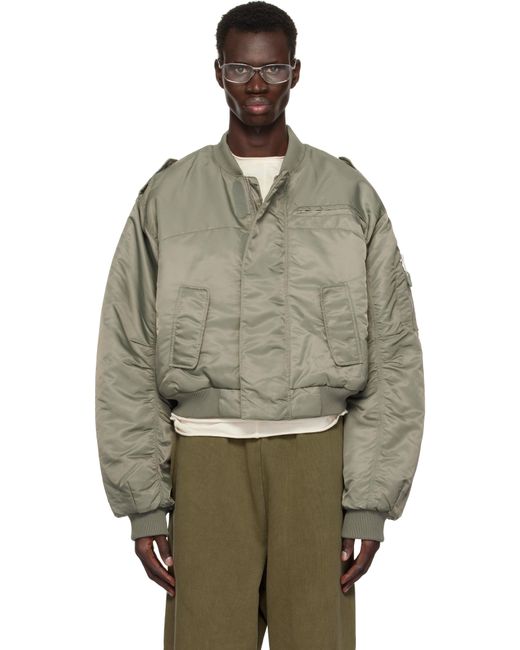 Entire studios Gray A-2 Bomber Jacket for men