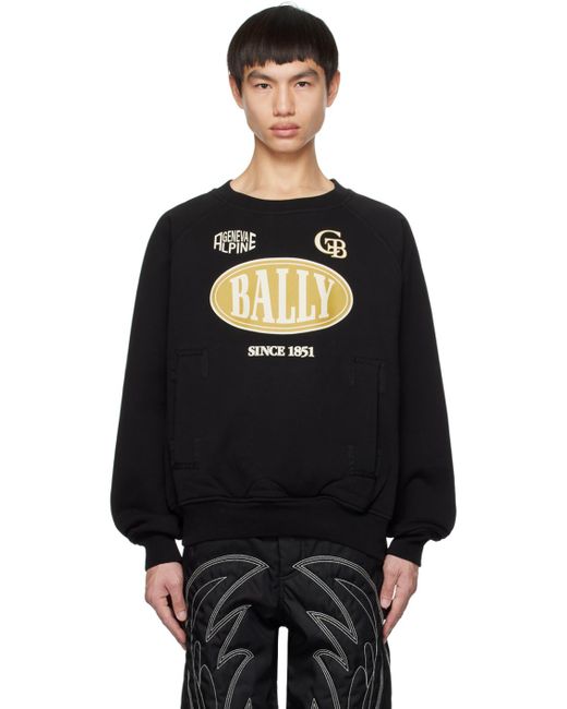 Bally Black Printed Sweatshirt for men