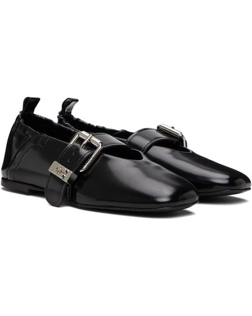 Ganni Black Sue Ballerina Flats