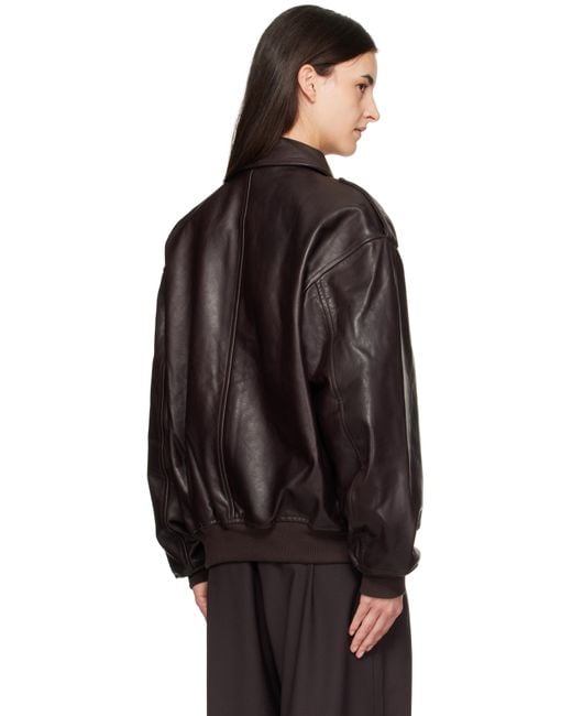 Frankie Shop Black Viper Leather Jacket