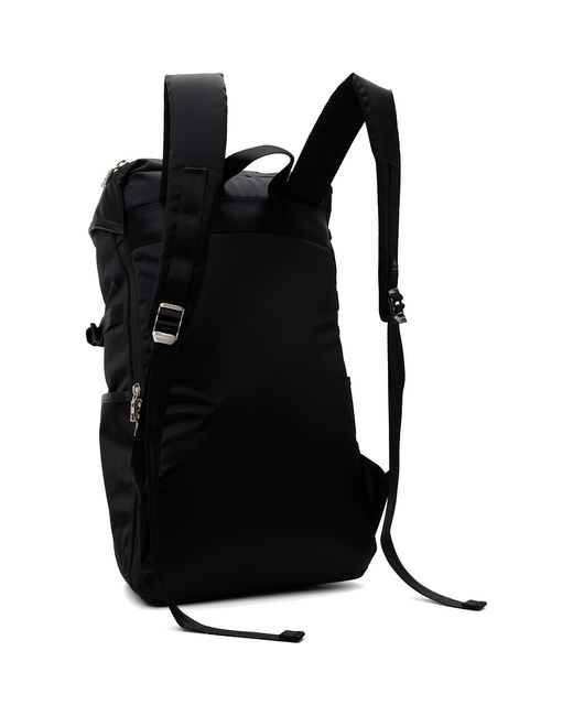 Master Piece Black Progress Flap Backpack for men