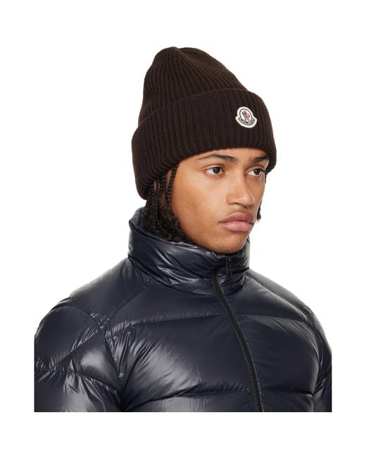 Moncler Black Wool & Cashmere Beanie for men