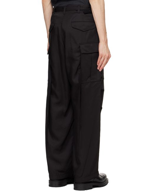 Sacai Black Spiewak Edition Belted Cargo Pants for men