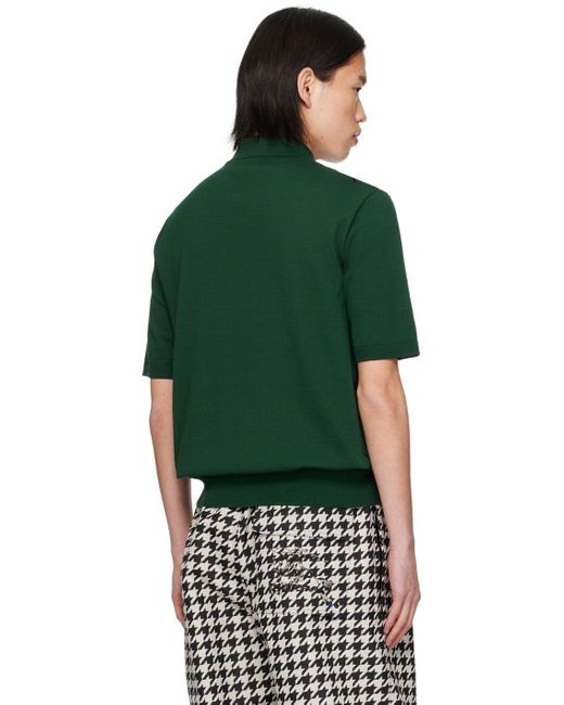 Burberry Green Pattern Polo for men