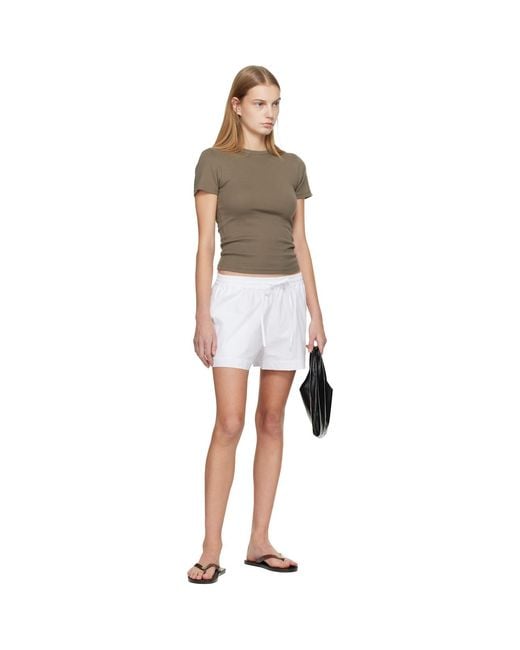 Matteau White Relaxed Shorts