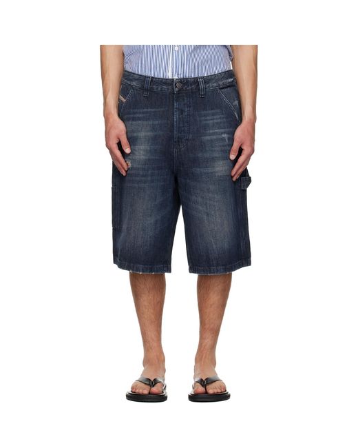 DIESEL Blue D-Livery-W-Short Denim Shorts for men