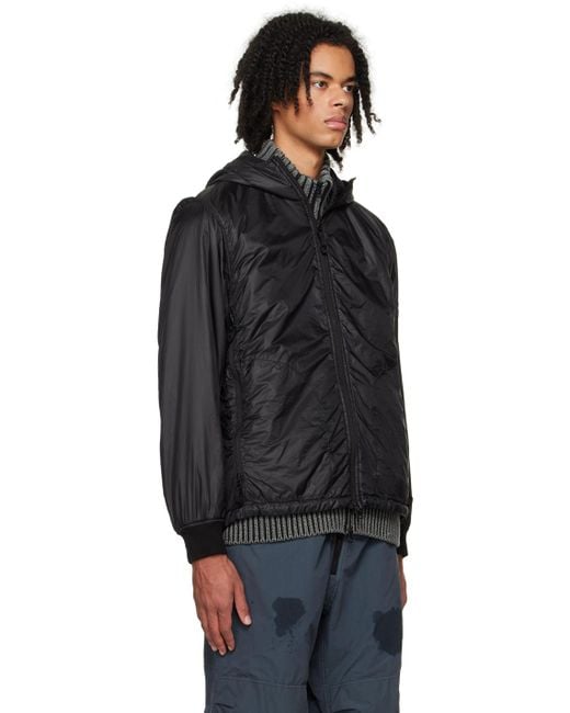 メンズ Stone Island ブラック パッカブルジャケット Black