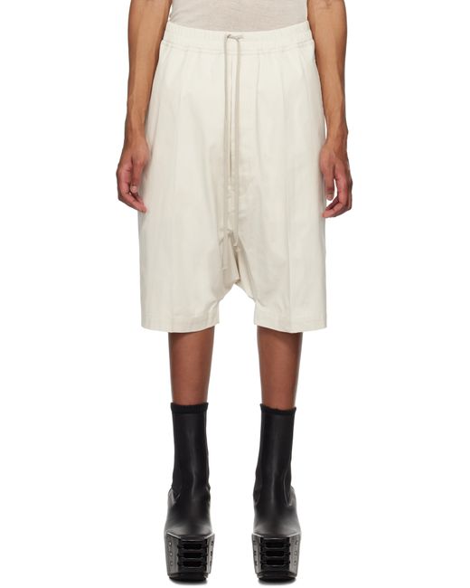 メンズ Rick Owens オフホワイト Hollywood Rick S Pods ショートパンツ Natural