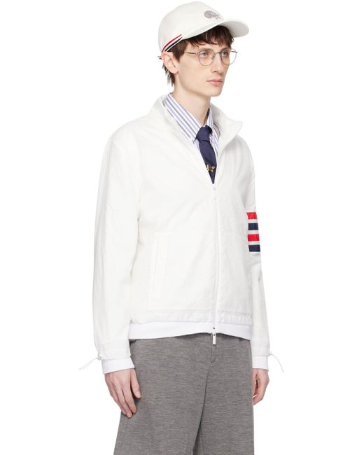 Thom Browne White 4-bar Jacket for men