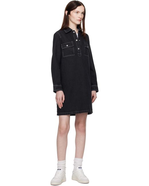 Robe Courte Mia Noire En Denim A.P.C. en coloris Black