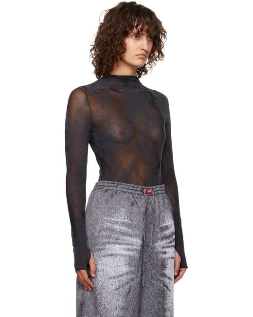 DEISEL FENTY ボディースーツ DIESEL Savage X Fentyエディション ブラック 長袖 ボディスーツ
