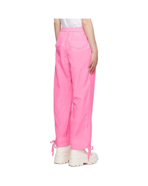 MSGM Pink Drawstring Trousers
