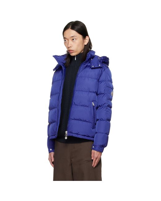 Moncler Blue Maya Short Down Jacket for men