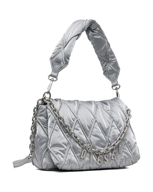 DIESEL Gray Charm-D Shoulder M Bag