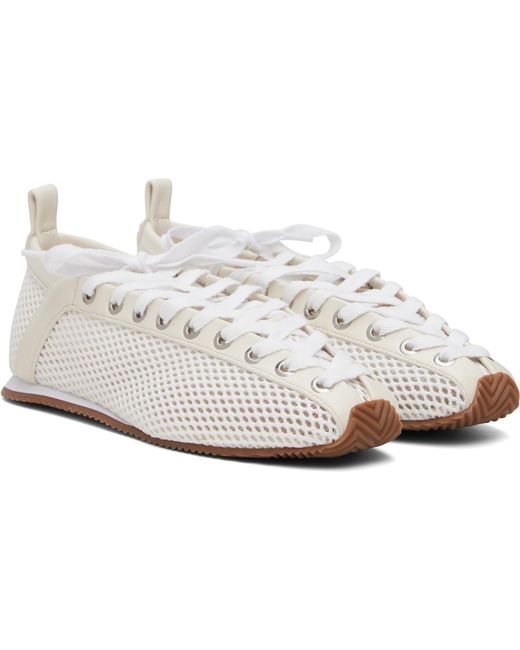 Ganni White Mesh Sporty Ballerina Sneakers