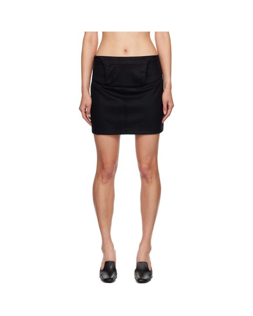 JOHANNA Paris Black Pockets Miniskirt