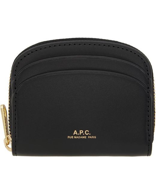 A.P.C. . Black Demi-lune Mini Compact Wallet