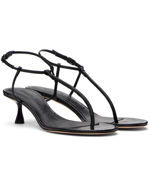 STUDIO AMELIA Black Lasso 50 Heeled Sandals