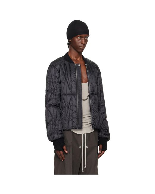 Rick Owens Black Moncler + Geocamo Flight Down Jacket for men