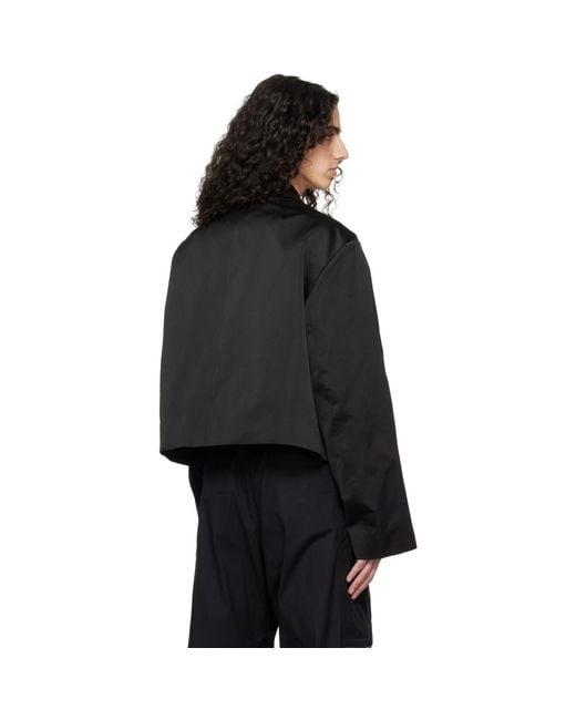 Rick Owens Black Temple Heizer Mac Jacket for men