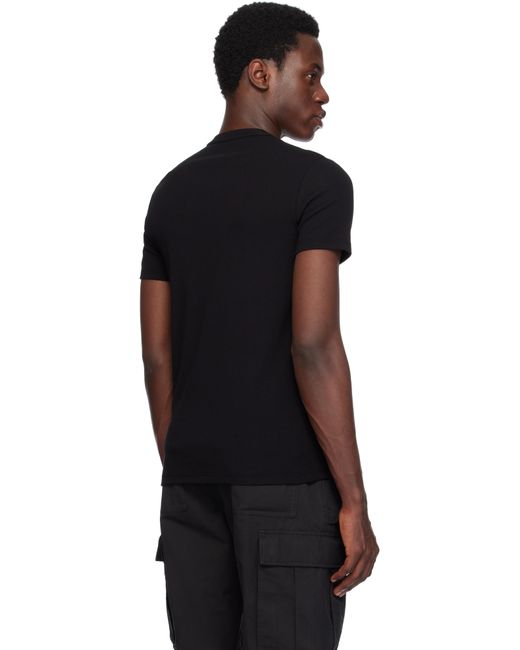 メンズ Tom Ford ブラック ストレッチ コットンジャージ Tシャツ Black